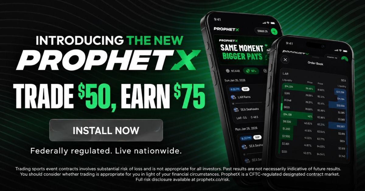 ProphetX promotion: Trade $50, Earn $75 Bonus
